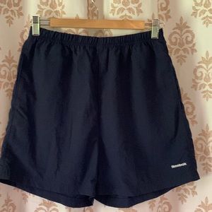 Reebok navy blue elastic waist lightweight athletic shorts with pockets L